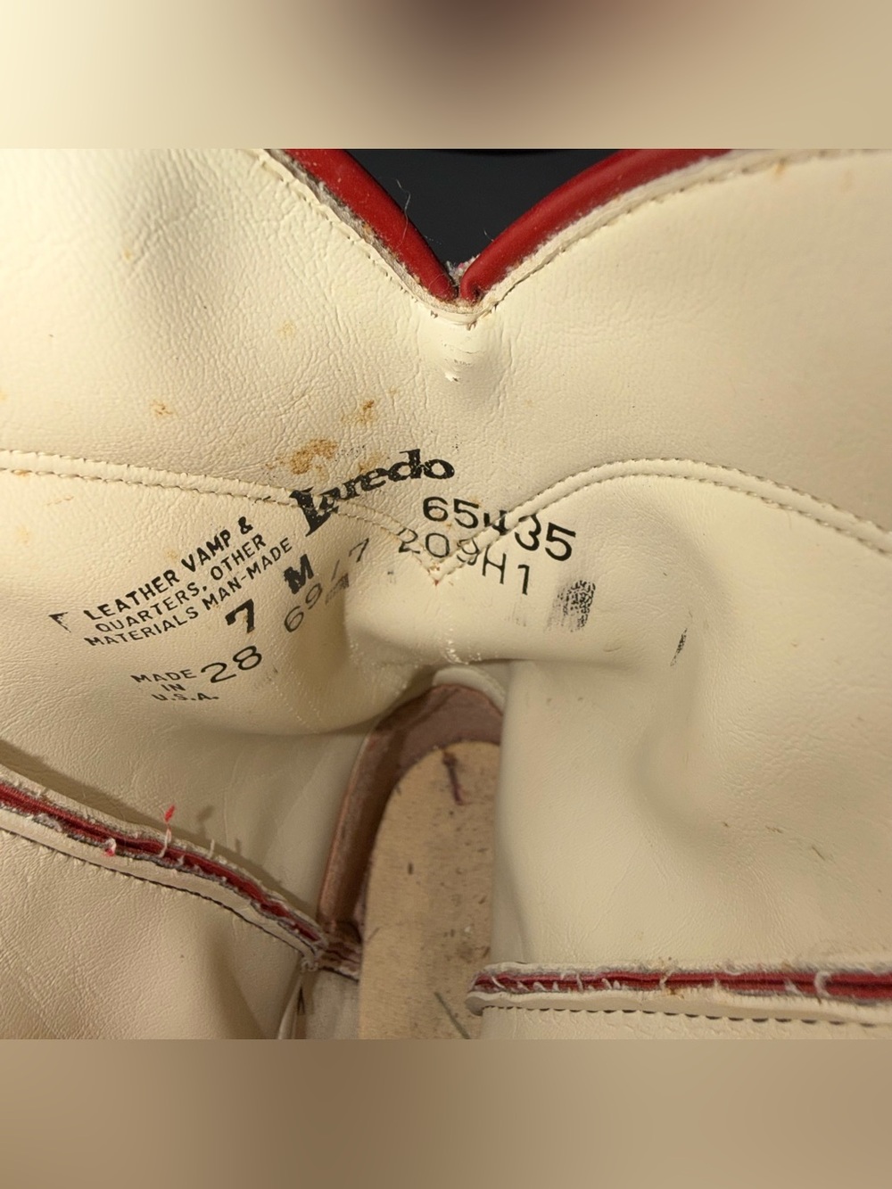 vintage Laredo Red Leather Roper Cowboy Boots - Picture 7 of 10